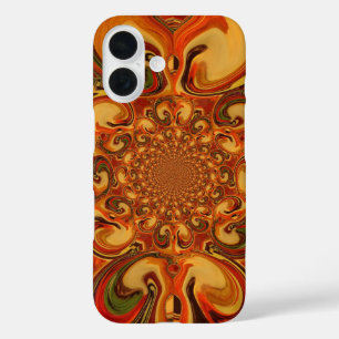 Coques iPhone 16 Rouge vert jaune Cool rétro fleurs Vintages design