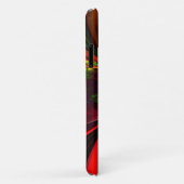 Coques Case-Mate iPhone Rouge vert moderne Floral Abstrait Art Motif #05 (Dos/Droite)