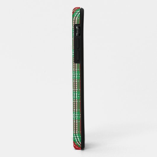 Coques Case-Mate iPhone Rouge vert Noël Plaid Motif (Dos/Gauche)