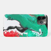 Coques Case-Mate iPhone Rouge, vert, noir et Marbre blanc Fluid Art (Dos (Horizontal))