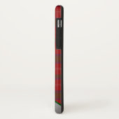 Coques Case-Mate iPhone Rouge & Vert Plaid & Aluminium Look (Dos/Gauche)