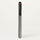 Coques Case-Mate iPhone Rouge & Vert Plaid & Aluminium Look (Dos/Droite)