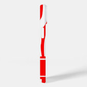 Coques Case-Mate iPhone Rouge Zèbre imprimé avec monogramme (Verso / Droite)