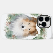 Coques Case-Mate iPhone Rough Collie Christmas Wreath Festive Pup (Verso (horizontal))