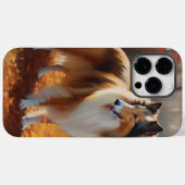 Coques Case-Mate iPhone Rough Collie dans les feuilles d'automne tombées i (Verso (horizontal))