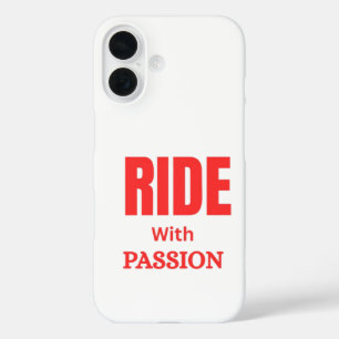 Coques iPhone 16 Rouler avec Passion – Typographie Inspirante pour