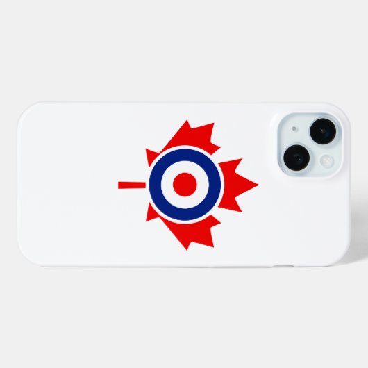 Coques Case-Mate iPhone Roundel canadien de feuille d'érable (Verso (horizontal))