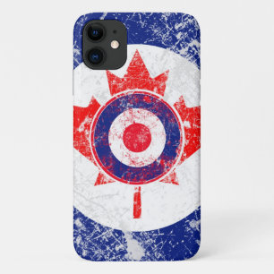 Coque iPhone 11 Roundel de feuille d'érable graphique
