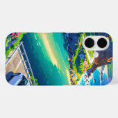 Coques Case-Mate iPhone Route côtière estivale Anime (Verso (horizontal))