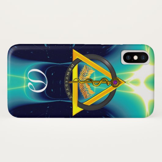 COQUES Case-Mate iPhone ROUTE DU MONOGRAMME DENTISTE ASCLEPIUS (Dos (Horizontal))