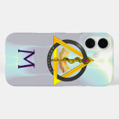 COQUES Case-Mate iPhone ROUTE DU MONOGRAMME DENTISTE ASCLEPIUS (Verso (horizontal))