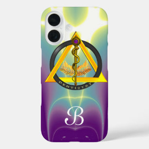 COQUES iPhone 16 ROUTE DU MONOGRAMME DENTISTE ASCLEPIUS