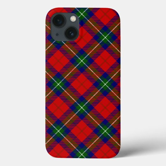 Coques Case-Mate iPhone Routhven tartan rouge vert bleu plaid (Verso)