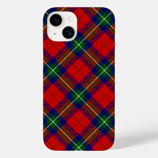 Coques Case-Mate iPhone Routhven tartan rouge vert bleu plaid (Verso)