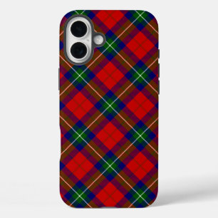 Coques iPhone 16 Plus Routhven tartan rouge vert bleu plaid