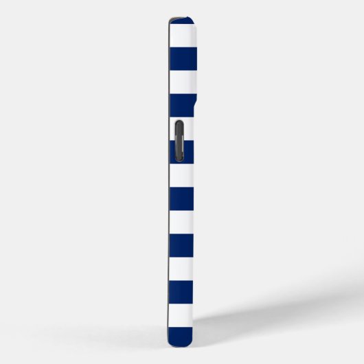 Coques Case-Mate iPhone Royal Blue and White Stripes (Verso / Droite)