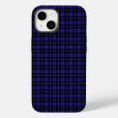 Coques Case-Mate iPhone Royal Blue Black Plaid (Verso)