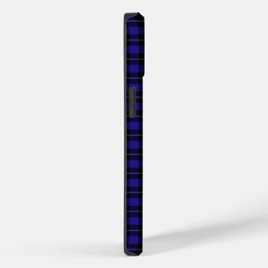 Coques Case-Mate iPhone Royal Blue Black Plaid (Verso / Droite)
