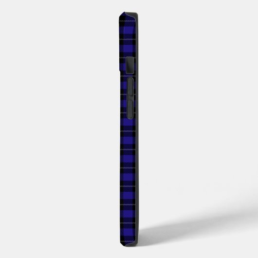Coques Case-Mate iPhone Royal Blue Black Plaid (Verso / Gauche)