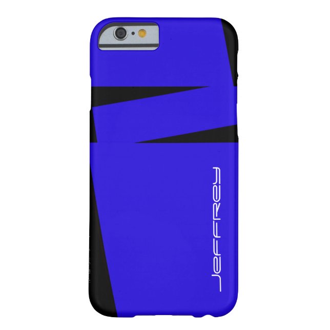 Coques Case-Mate iPhone Royal Blue & Black Simple Stripe, nom  (Dos)