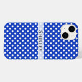 Coques Case-Mate iPhone Royal Blue Combination Pois par STaylor (Verso (horizontal))
