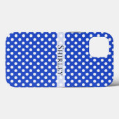 Coques Case-Mate iPhone Royal Blue Combination Pois par STaylor (Verso (horizontal))