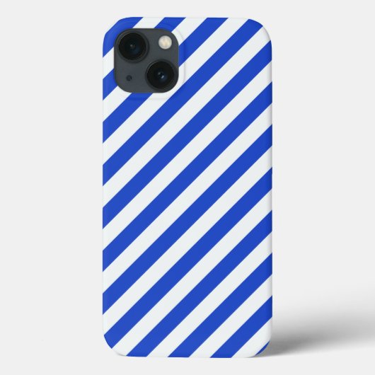 Coques Case-Mate iPhone Royal Blue Combination Stripes par Shirley Taylor (Verso)