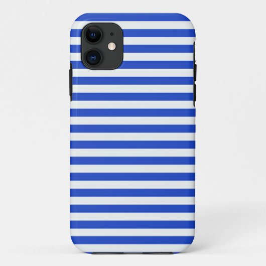 Coques Case-Mate iPhone Royal Blue Combination Stripes par Shirley Taylor (Dos)