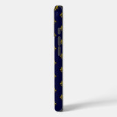Coques Case-Mate iPhone Royal Blue Fleur De Lis Pattern (Verso / Gauche)