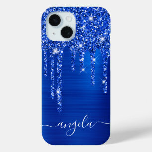 Coque Pour iPhone 15 Royal Blue Parties scintillant Drivers Glam Girly 