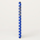 Coques Case-Mate iPhone Royal Blue Pois et stries-Monogram STaylor (Dos/Gauche)
