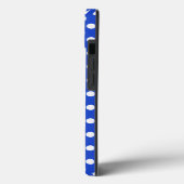 Coques Case-Mate iPhone Royal Blue Pois et stries-Monogram STaylor (Verso / Gauche)