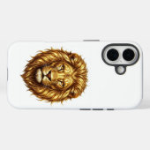 Coques Case-Mate iPhone Royal Golden Lion Face - Bold Wild Animal Design (Verso (horizontal))