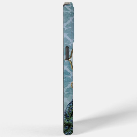 Coques Case-Mate iPhone Royal Peacock (Blue) Monogram iPhone Case (Verso / Droite)