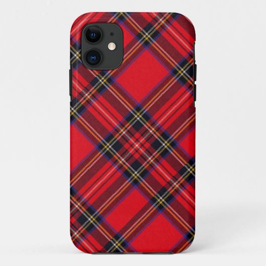Coques Case-Mate iPhone Royal Stewart tartan rouge noir plaid (Dos)