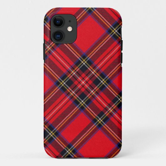 Coques Case-Mate iPhone Royal Stewart tartan rouge noir plaid (Dos)