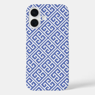 Coques iPhone 16 Royale Blue Greek Key