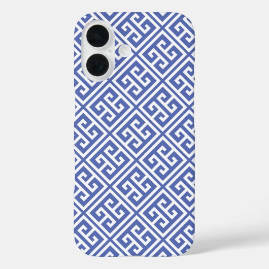 Coques Case-Mate iPhone Royale Blue Greek Key (Verso)