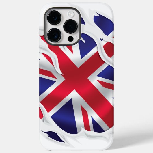 Coques Case-Mate iPhone Royaume-Uni sous le drapeau de la peau (Verso)