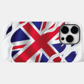 Coques Case-Mate iPhone Royaume-Uni sous le drapeau de la peau (Verso (horizontal))