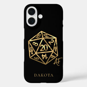 Coques iPhone 16 RPG Crit AF   Pipe Imaginaire Or PnP Jeu Dice