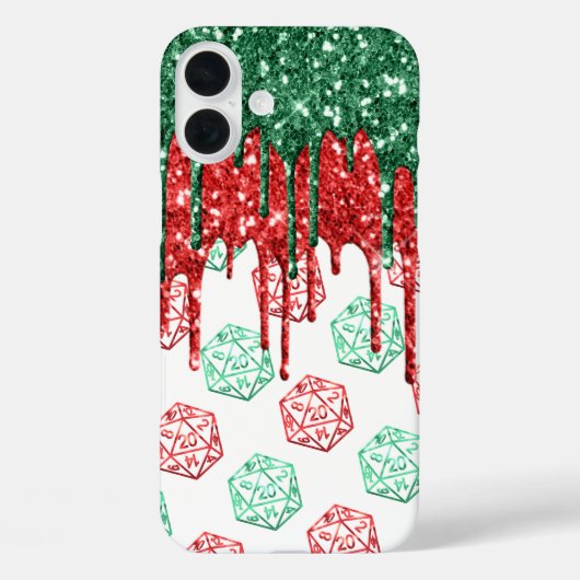 Coques Case-Mate iPhone RPG Drip | Gamer Tabletop Imaginaire rouge et vert (Verso)
