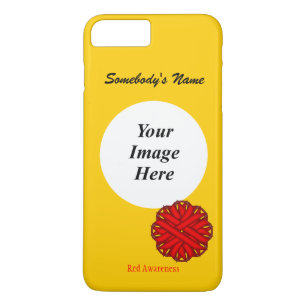 Coque iPhone 8 Plus/7 Plus Ruban à fleurs rouges Modèle par Kenneth Yoncich