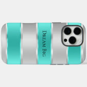 Coques Case-Mate iPhone Ruban à menthe chic Glam (Verso (horizontal))