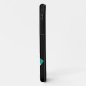 Coques Case-Mate iPhone Ruban blanc turquoise 3 de cancer du col de (Dos/Gauche)