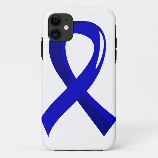Coques Case-Mate iPhone Ruban bleu 3 de cancer du colon (Dos)
