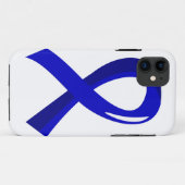 Coques Case-Mate iPhone Ruban bleu 3 de cancer du colon (Dos (Horizontal))