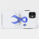 Coques Case-Mate iPhone Ruban bleu avec papillon (Dos (Horizontal))