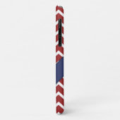 Coques Case-Mate iPhone Ruban bleu Chevron Rouge Blanc tendance (Dos/Gauche)
