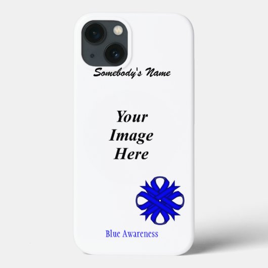 Coques Case-Mate iPhone Ruban bleu de trèfle Modèle par Kenneth Yoncich (Verso)